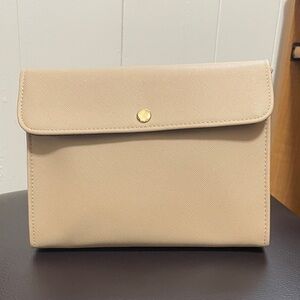 Stylish soft pink makeup bag